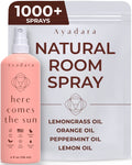 Ayadara Natural Room Spray | Refreshing Citrus Air Freshener for Home & Office | Witch Hazel Lemongrass & Peppermint Oil Room Deodorizer Spray | Nature-Based Home Odor Eliminator | 1000+ Spritzes